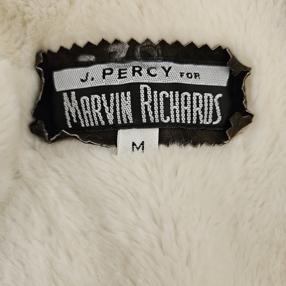 J. Percy for Marvin Richards Suede and Fur Lined Coat with in Umber Brown Sz Med - Picture 7 of 12